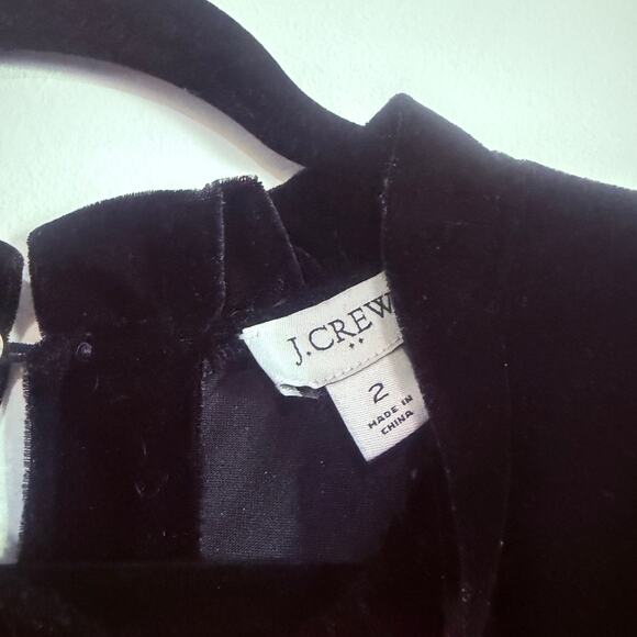 J. Crew Factory Dress Womens Size 2 Black Velour Tiered Flowy Vanilla Girl - Picture 8 of 8
